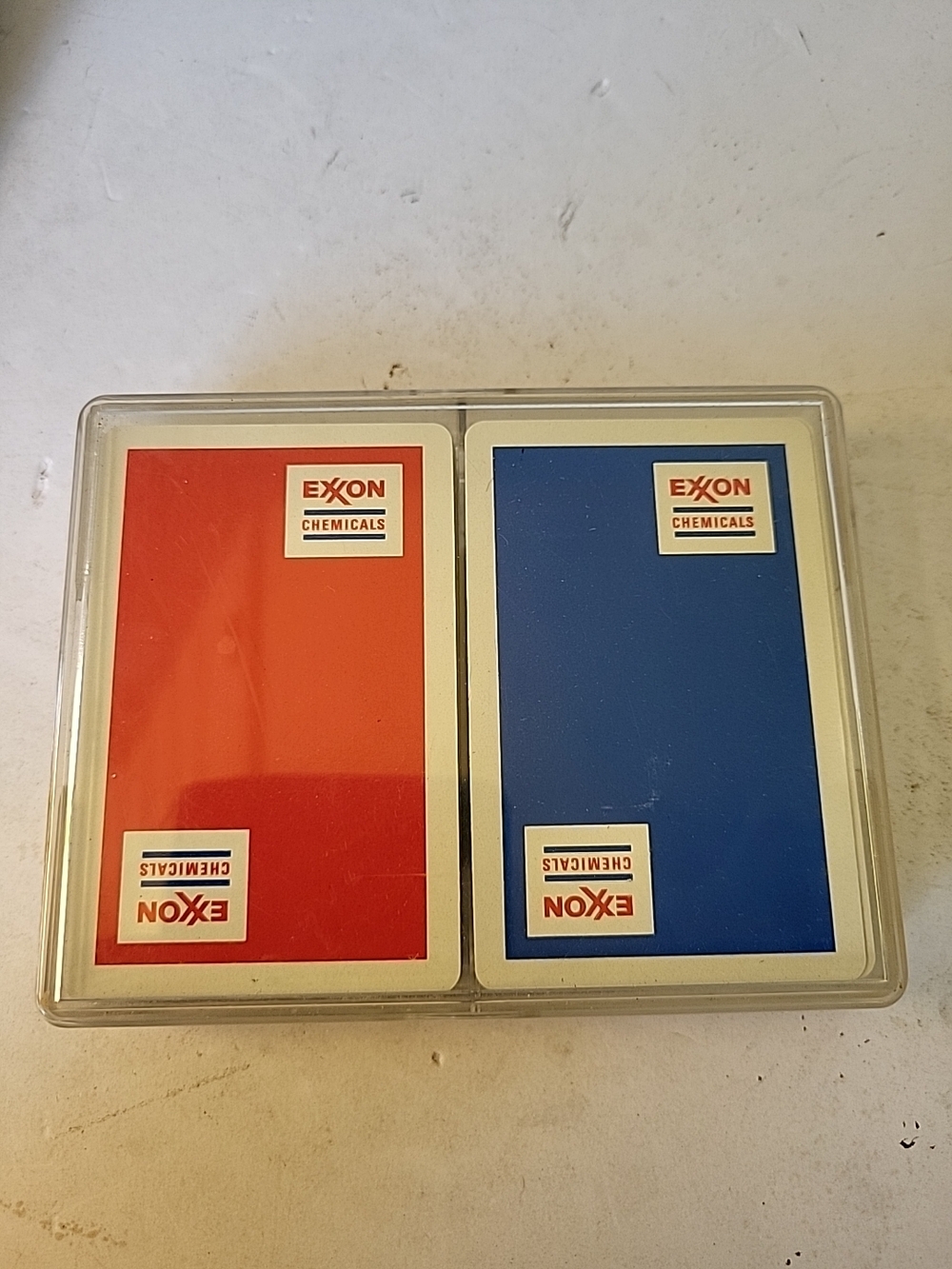 Vintage EXXON Chemistry Playing Cards - Red & Blue Decks